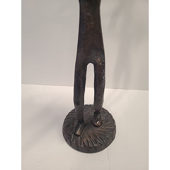 Dad Son Figurine Iron Metal Father & Son Sculpture 15" tall Parent Child - Picture 3 of 8